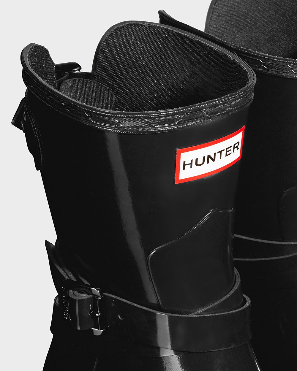 Hunter Mujer Refined Adjustable Gloss - Botas de Lluvia Negras - 460-NBFMVS